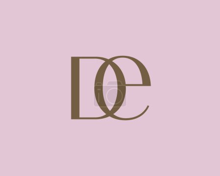 Diseño de icono de logotipo de letra DE. Estilo clásico de lujo iniciales monograma.