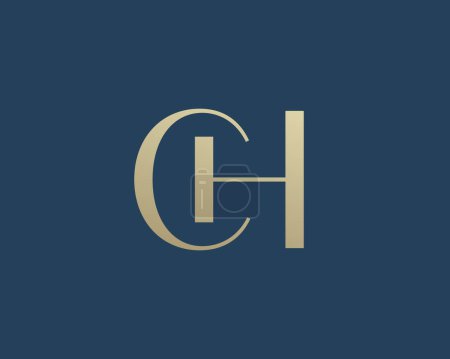 CH letter logo icon design. Classic style luxury initials monogram.