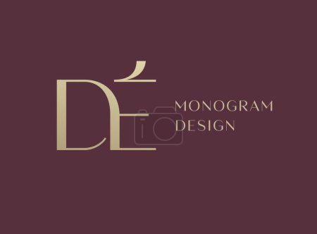 DE letter logo icon design. Classic style luxury initials monogram.