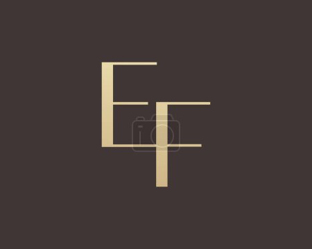 Diseño de icono de logotipo de letra EF. Estilo clásico de lujo iniciales monograma.