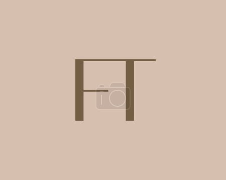 FT Brief Logo Icon Design. Monogramm im klassischen Stil mit Luxusinitialen.