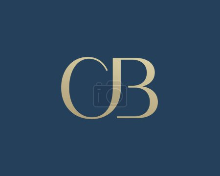 CB Brief Logo Icon Design. Monogramm im klassischen Stil mit Luxusinitialen.