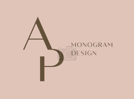 AP Buchstabe Logo Icon Design. Monogramm im klassischen Stil mit Luxusinitialen.