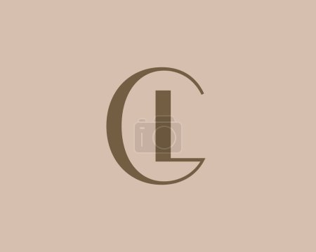 Diseño del icono del logotipo de la letra CL. Estilo clásico de lujo iniciales monograma.