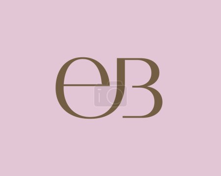 Diseño del icono del logotipo de la letra EB. Estilo clásico de lujo iniciales monograma.