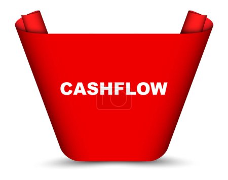 Téléchargez les photos : Bannière vectorielle rouge cashflow - en image libre de droit
