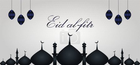 Téléchargez les photos : Salutations islamiques Cartes Eid Moubarak pour les fêtes musulmanes, célébration du festival Eid-Ul-Adha, lanterne arabe du Ramadan, fond d'art islamique, bannière ornementale dans la conception d'art islamique avec espace libre pour le message personnel - en image libre de droit