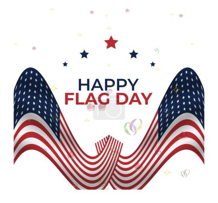 Téléchargez les photos : Happy Flag Day lettrage à la main isolé sur fond blanc. Le Jour du drapeau des États-Unis célèbre le 14 juin. Modèle vectoriel facile à éditer pour affiche de typographie, bannière, flyer, autocollant, etc.
. - en image libre de droit