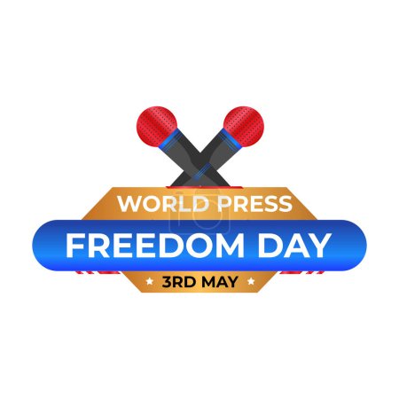 Illustration for World press freedom day concept vector illustration. World Press Freedom Day or World Press Day to raise awareness of the importance of freedom of the press. End Impunity for Crimes against Journalism - Royalty Free Image