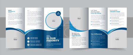 Téléchargez les photos : Clinique médicale Triple Brochure Flyer Layout, Medical & healthcare Trifold brochure template set - en image libre de droit