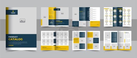 Ilustración de Diseño de catálogo o catálogo de productos, Plantilla de diseño de catálogo de productos de la empresa, Diseño de plantilla de folleto de producto minimalista - Imagen libre de derechos