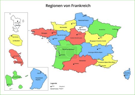 Téléchargez les illustrations : Les Régions de France - en licence libre de droit