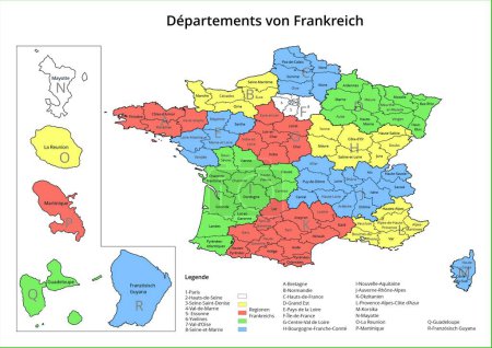Téléchargez les illustrations : Les départements de France - en licence libre de droit