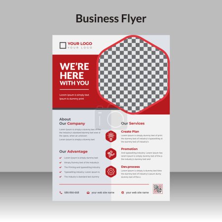 Professional clear and minimal creative corporate business flyer design template