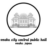 Circle Icon Osaka City Central Public Hall. vector illustration