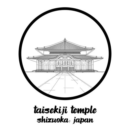 Kreis-Ikone Taisekiji Tempel. Vektorillustration