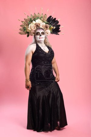Foto de Retrato de Catrina, típico personaje mexicano representativo del día de los muertos. - Imagen libre de derechos