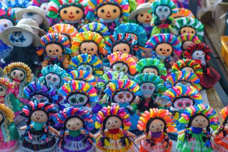 Photo for Mexican rag doll in street market. Lele doll. - Royalty Free Image