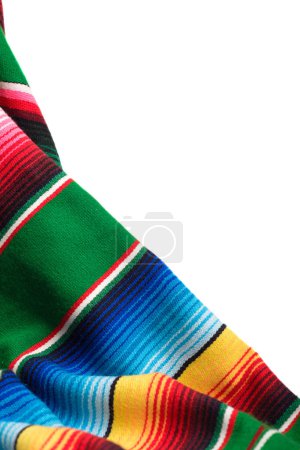 Colorful sarape with copy space. Cinco de Mayo background.