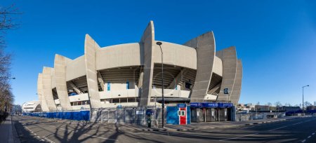 Photo for Boulogne-Billancourt, France - February 6, 2023: Exterior view of the Parc des Princes, French stadium hosting the Paris Saint-Germain football club - Royalty Free Image