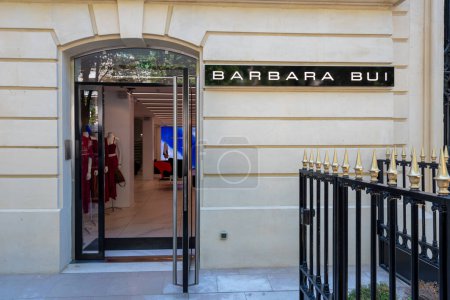 Photo for Paris, France - July 11, 2023: Exterior view of a Barbara Bui boutique in the Champs-Elysees district of Paris, France. Barbara Bui is a French womenswear ready-to-wear brand - Royalty Free Image