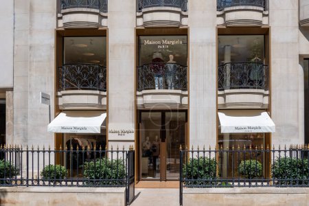 Photo for Paris, France - July 11, 2023: Exterior view of a Margiela store in the Champs-Elysees district of Paris. Margiela is a French haute couture house founded by Belgian fashion designer Martin Margiela - Royalty Free Image