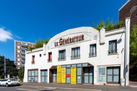Photo for Gentilly, France - July 21, 2023: Exterior view of Le Generateur, a former cinema turned performance hall and space dedicated to contemporary artistic creation, visual arts and performance - Royalty Free Image