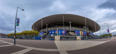 Photo for Saint-Denis, France - October 31, 2023: Exterior panoramic view of Stade de France, the largest French stadium and olympic venue. It can host sporting events, concerts and major shows - Royalty Free Image