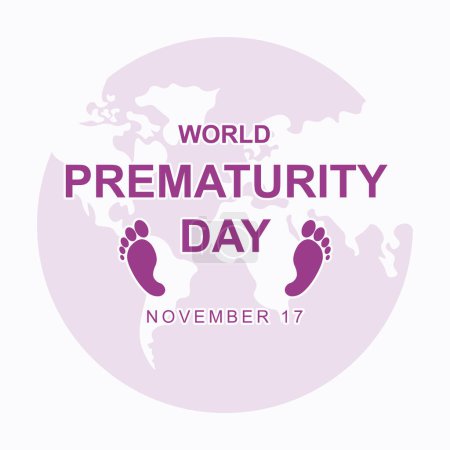 Illustration for World prematurity day background. Design with earth. Vector illustration design. - Royalty Free Image