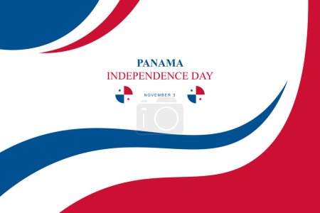 Téléchargez les illustrations : Jour de l'indépendance du Panama fond. Design avec un style moderne. Illustration vectorielle. - en licence libre de droit