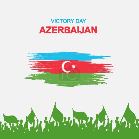 Illustration for Victory day of the republic of azerbaijan background. Vector design illustration. - Royalty Free Image