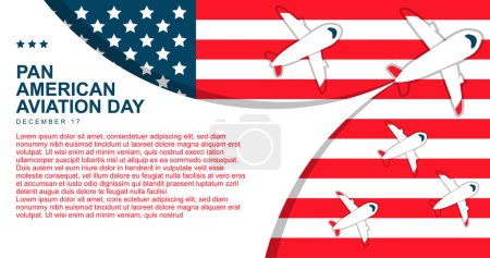 Téléchargez les illustrations : Journée panaméricaine de l'aviation. Illustration vectorielle. - en licence libre de droit