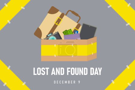 Ilustración de Antecedentes de Lost and Found Day. Ilustración vectorial. - Imagen libre de derechos