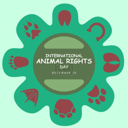 Illustrazione per Giornata internazionale dei diritti degli animali sfondo. Illustrazione del disegno vettoriale. - Immagini Royalty Free