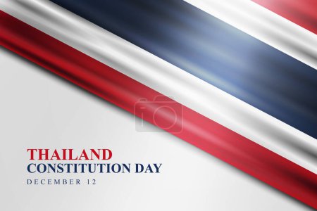Illustration for Thailand Constitution Day background. Vector design illustration. - Royalty Free Image