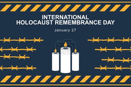 Illustration for International Holocaust Holocaust Day background. Vector illustration design. - Royalty Free Image
