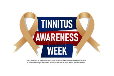 Illustration for Tinnitus Awareness Week background. Vector illustration. - Royalty Free Image