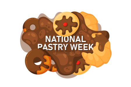 Illustration for National Pasty Week background. Vector Illustration. - Royalty Free Image