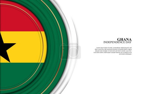 Illustration for Ghana Independence Day background. Vector illustration background. - Royalty Free Image