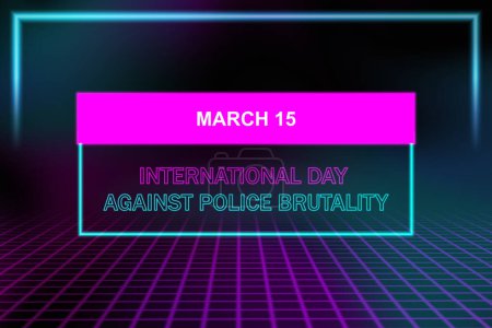 Téléchargez les illustrations : Journée internationale contre la brutalité policière. Illustration vectorielle arrière plan. - en licence libre de droit