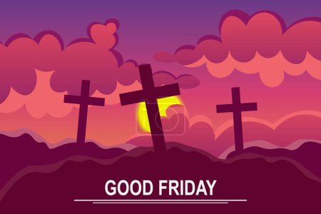 Illustration for Good Friday background. Religious. Vector illustration background. - Royalty Free Image