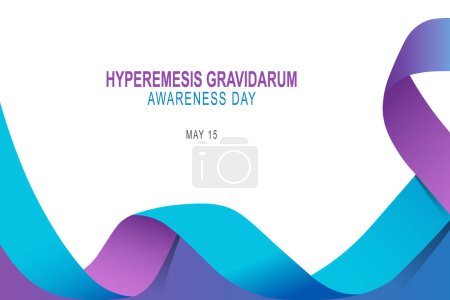 Téléchargez les illustrations : Hyperemesis Gravidarum Awareness Day background. Santé, sensibilisation, femmes. Illustration vectorielle. - en licence libre de droit