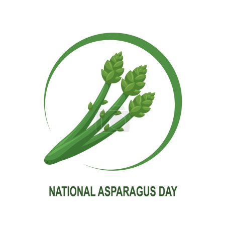 National Asparagus Day background. Food and Beverage. Vector illustration.