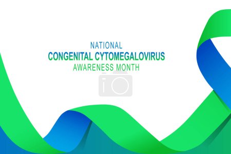 Ilustración de National Congenital Cytomegalovirus Awareness Month background. Concientización, Enfermedades, Educativo. ilustración vectorial. - Imagen libre de derechos