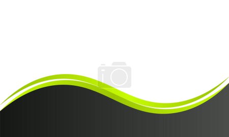 Black and green wavy shape background.. Vector illustration.
