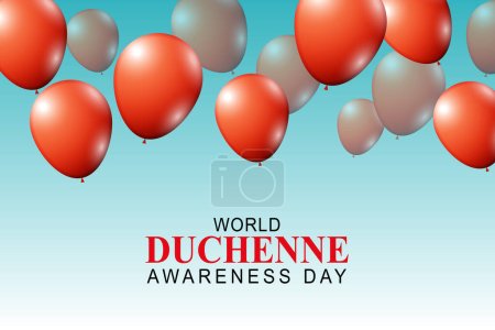 Illustration for World Duchenne Awareness Day background. Vector illustration. - Royalty Free Image
