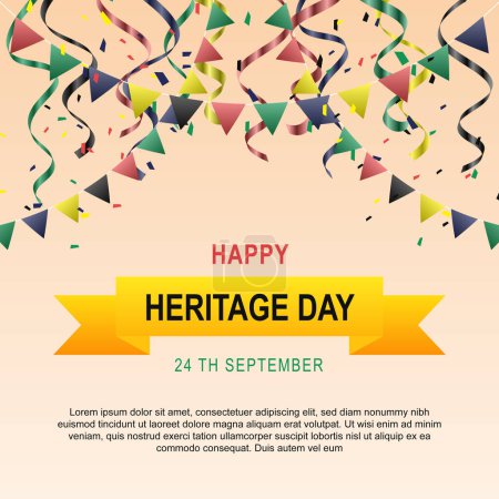 Illustration for Heritage Day background. Family Historical. Vector illustration. - Royalty Free Image