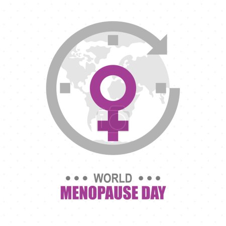 Ilustración de Fondo del Día Mundial de la Menopausia. Salud de las mujeres. Ilustración vectorial. - Imagen libre de derechos