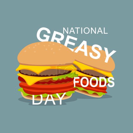 Téléchargez les illustrations : Journée nationale des aliments gras. Illustration vectorielle. - en licence libre de droit