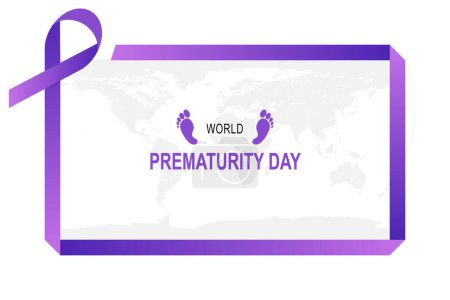 Illustration for World Prematurity Day background. Health Awareness. Vector illustration. - Royalty Free Image